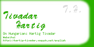 tivadar hartig business card